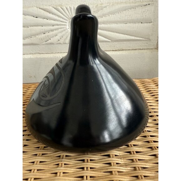 80's George & Georgene Garrett Southwest Black Studio Pottery Wedding Vase - Picture 9 of 13